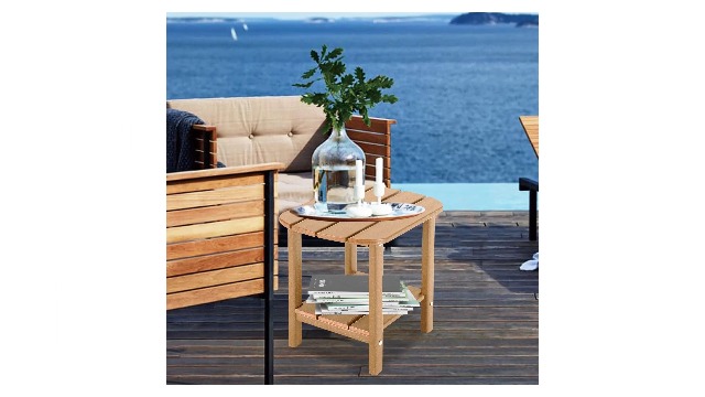 Amazon.com: LZRS Double Adirondack Side Table, Outdoor Side Tables